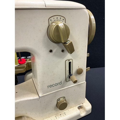 200 - A 1960s/70s Bernina Record type 730 electric sewing machine with pedal, etc in case.