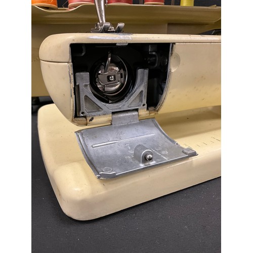 200 - A 1960s/70s Bernina Record type 730 electric sewing machine with pedal, etc in case.