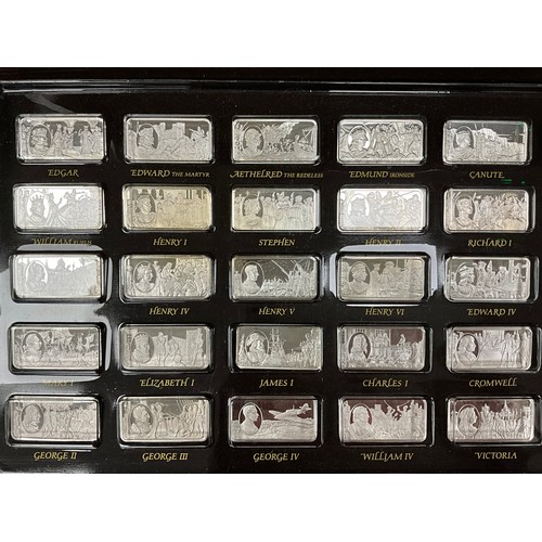 217 - ‘1000 years of British Monarchy Sterling silver mint edition’ a set of 50 Fifty Pieces of Sterling s... 