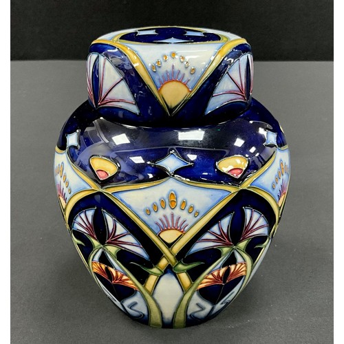 14 - A contemporary Moorcroft Inula pattern ginger jar and cover, designed by Rachel Bishop, tube lined w... 