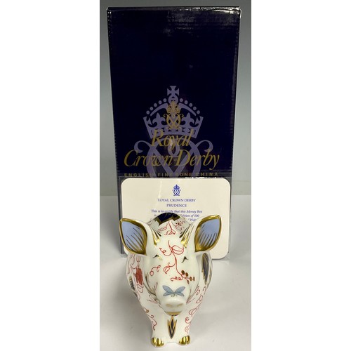 17 - A Royal Crown Derby Prudence Piggy Bank, pre-release for Peter Jones of Wakefield, limited edition 6... 