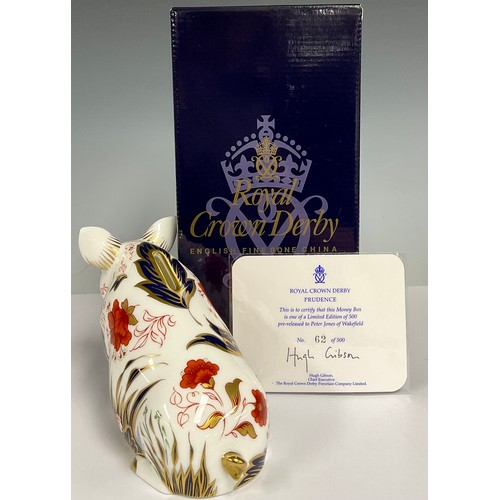 17 - A Royal Crown Derby Prudence Piggy Bank, pre-release for Peter Jones of Wakefield, limited edition 6... 