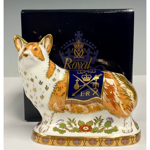 24 - A Royal Crown Derby paperweight, Diamond Jubilee Celebration Corgi, exclusive to Peter Jones, Wakefi... 