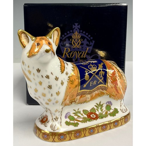 24 - A Royal Crown Derby paperweight, Diamond Jubilee Celebration Corgi, exclusive to Peter Jones, Wakefi... 