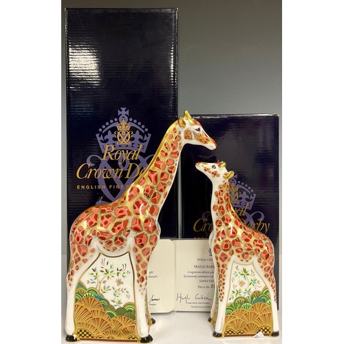 43 - A Royal Crown Derby paperweight, Masai Giraffe, signature edition of 950 for Goviers of Sidmouth, 29... 