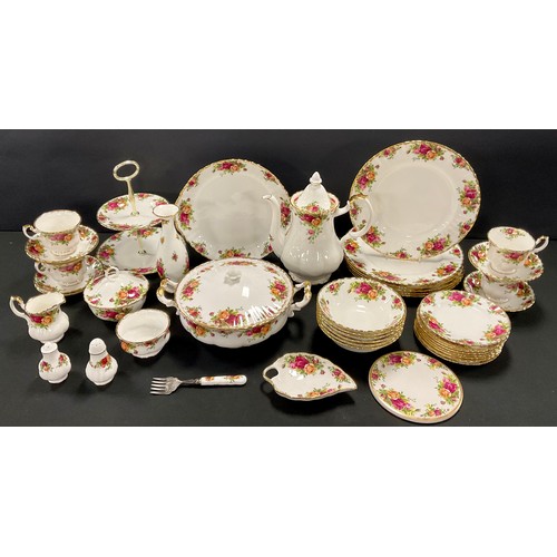 131 - A Royal Albert Old Country Roses part dinner and coffee service, comprising vegetable dish and cover... 