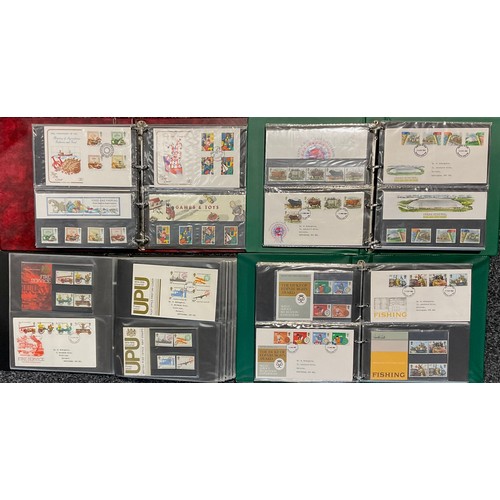 158 - Stamps - four albums of GB Presentation packs and FDC's for the period 1973 - 1990