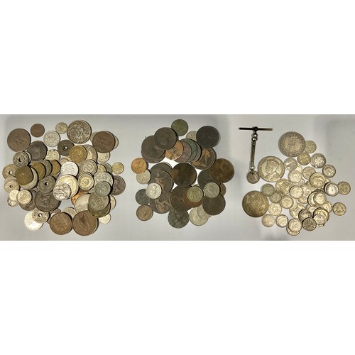 165 - Numismatics – a collection of base metal circulated late 19th and early 20th century coins, along wi... 