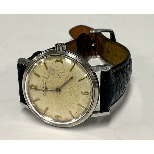 192 - A vintage Longines stainless steel wristwatch