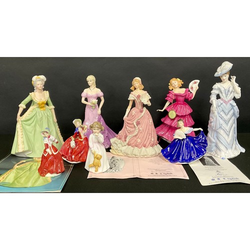 242 - A Royal Worcester figure, Arabella, limited edition 430/10,000, 24cm, certificate; a Royal Doulton f... 