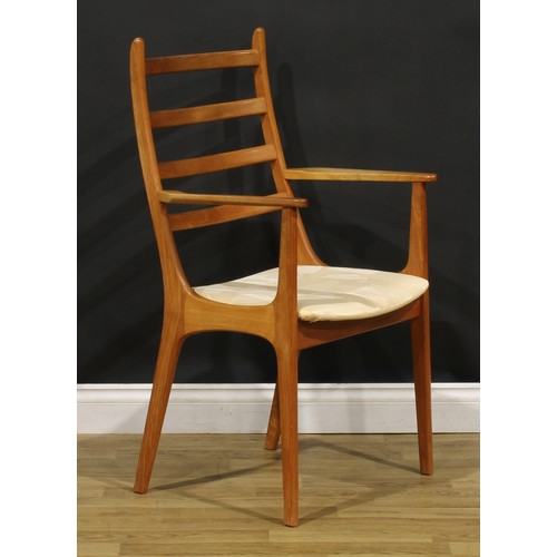 3322 - Mid-century Design - a set of six Danish teak dining chairs, by Korup Stolefabrik, probably designed... 