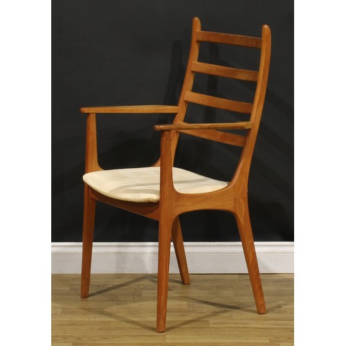 3322 - Mid-century Design - a set of six Danish teak dining chairs, by Korup Stolefabrik, probably designed... 