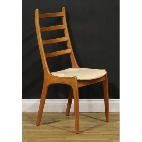 3322 - Mid-century Design - a set of six Danish teak dining chairs, by Korup Stolefabrik, probably designed... 