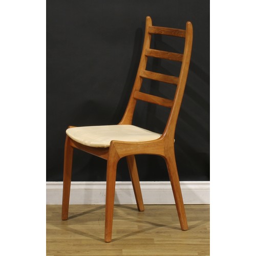 3322 - Mid-century Design - a set of six Danish teak dining chairs, by Korup Stolefabrik, probably designed... 