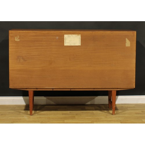 3317 - Mid-century Design - a Danish teak sideboard, designed by Erling W. Bach for Sejling Skabe, 112.5cm ... 