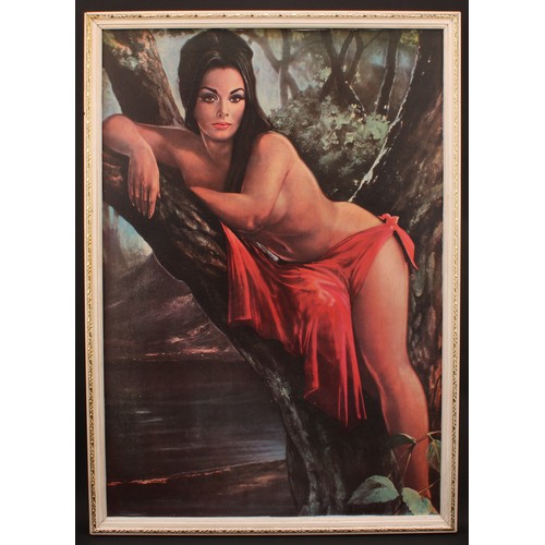 3296 - After JH Lynch, Woodland Goddess, retro print,67cm x 47cm