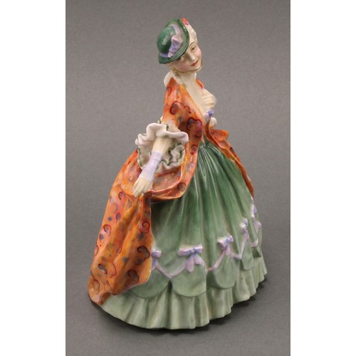 3101 - A Royal Doulton figure, Sibell, HN 1695, printed mark in green; another, Eleanor, HN 1753; an Arcadi... 