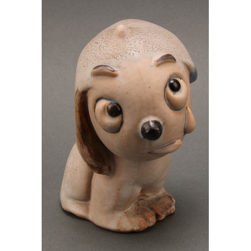 3098 - An unusual set of four Bourne Denby stoneware Fido dog graduated models, the tallest 15cm, the small... 