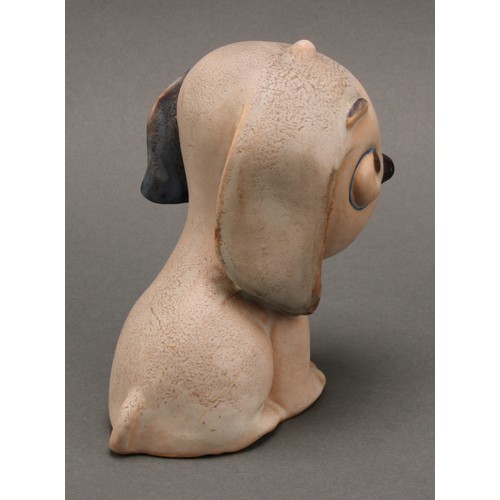 3098 - An unusual set of four Bourne Denby stoneware Fido dog graduated models, the tallest 15cm, the small... 