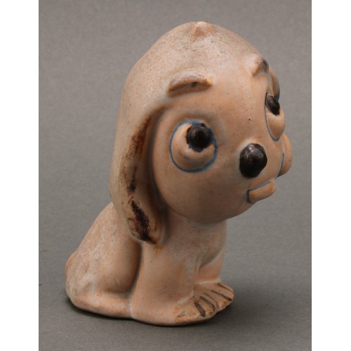 3098 - An unusual set of four Bourne Denby stoneware Fido dog graduated models, the tallest 15cm, the small... 