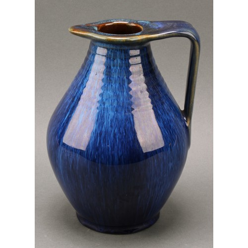 3096 - A Denby Danesby Ware Electric Blue Wynne jug, 21cm high, printed mark, c.1925; others, Birchover sin... 