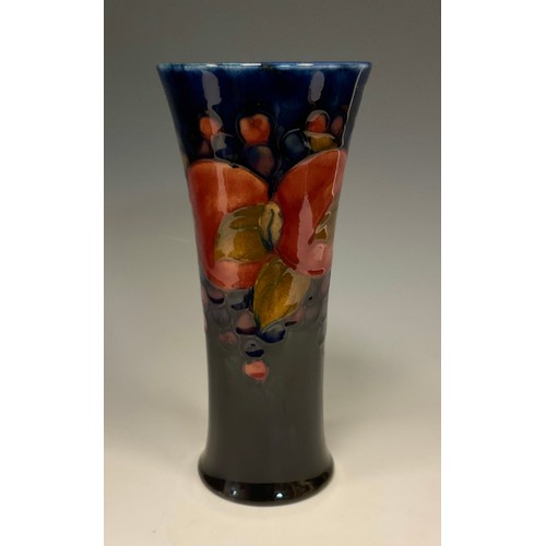 3128 - A Moorcroft Pomegranate pattern tulip vase, impressed Moorcroft marks, 8.5cm high, c.1916-18