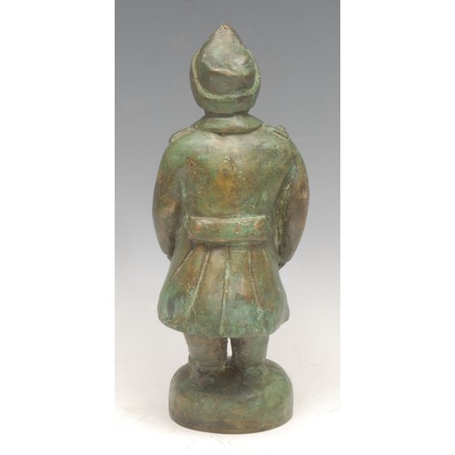 3268 - Czechoslovakian School (20th century), a verdigris patinated bronze, The Good Soldier Svejk, signed ... 