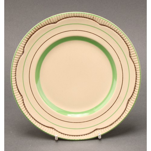 3012 - Clarce Cliff - Newport and Wilkinsons pottery plates including  Rhodanthe pattern circular plate, 27... 