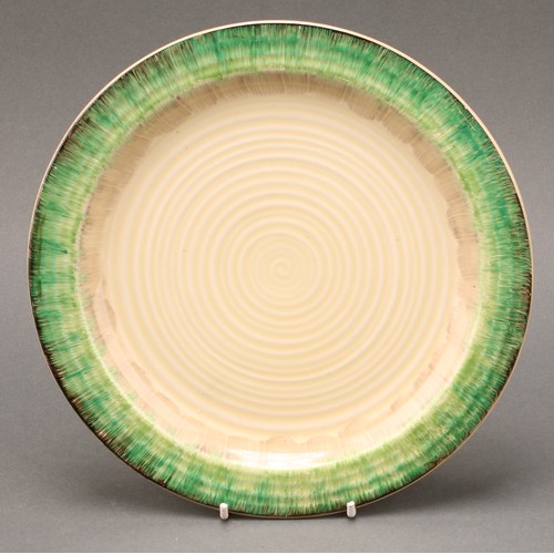 3012 - Clarce Cliff - Newport and Wilkinsons pottery plates including  Rhodanthe pattern circular plate, 27... 