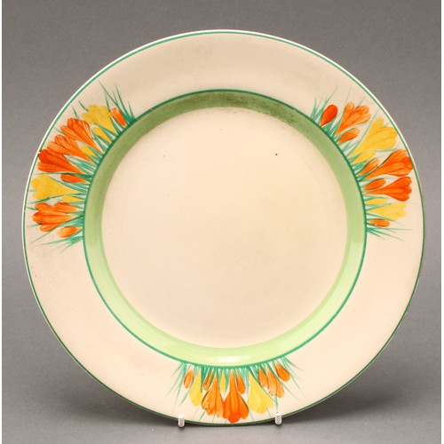 3012 - Clarce Cliff - Newport and Wilkinsons pottery plates including  Rhodanthe pattern circular plate, 27... 