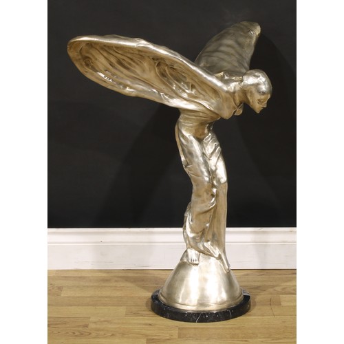 3266 - Charles Robinson Sykes, after, a large chromed metal model, Spirit of Ecstasy, inscribed P. PSAIER, ... 