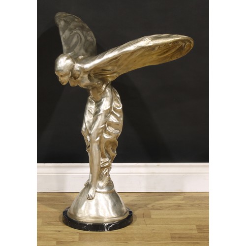 3266 - Charles Robinson Sykes, after, a large chromed metal model, Spirit of Ecstasy, inscribed P. PSAIER, ... 