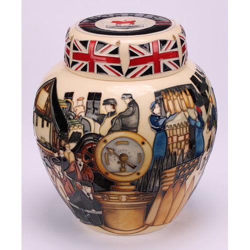 3107 - A modern Moorcroft limited edition Bullnose Morris ginger jar. limited edition number 40/50, signed ... 