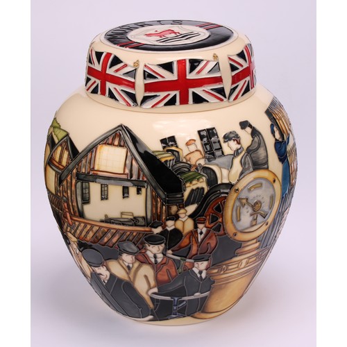 3107 - A modern Moorcroft limited edition Bullnose Morris ginger jar. limited edition number 40/50, signed ... 