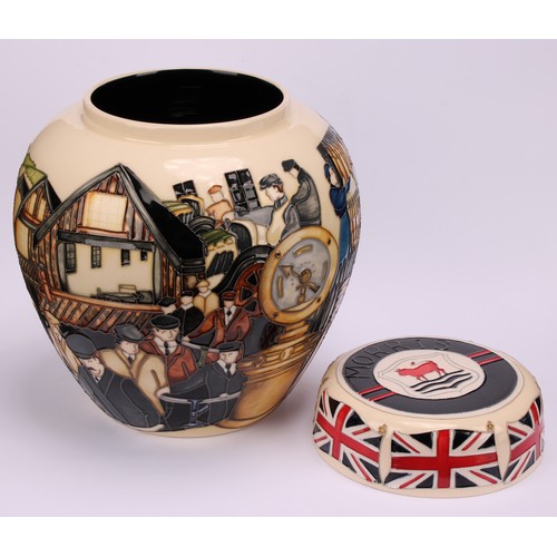 3107 - A modern Moorcroft limited edition Bullnose Morris ginger jar. limited edition number 40/50, signed ... 