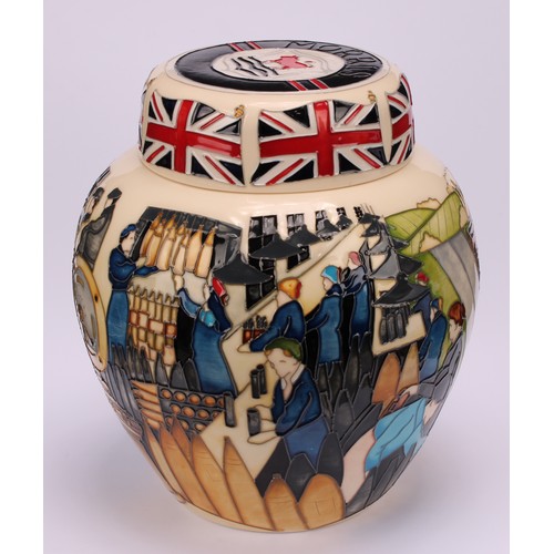 3107 - A modern Moorcroft limited edition Bullnose Morris ginger jar. limited edition number 40/50, signed ... 