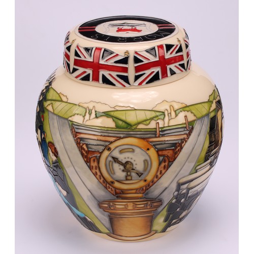 3107 - A modern Moorcroft limited edition Bullnose Morris ginger jar. limited edition number 40/50, signed ... 