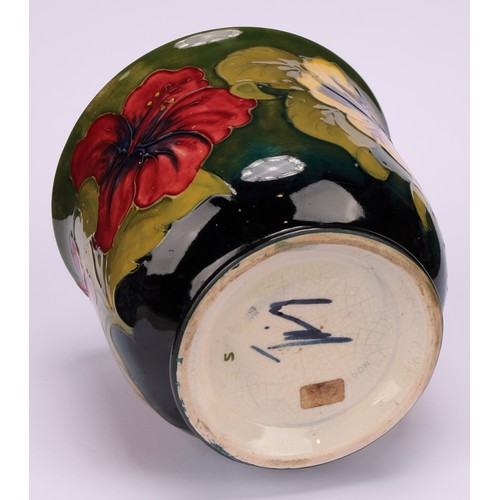 3116 - A Moorcroft Fruit and Vine pattern jardiniere, 17cm high, impressed and painted marks; a Moorcroft H... 