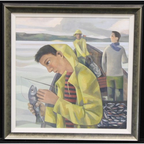 3283 - Elizabeth Ridgway (b.1964)
Fishing Trip
oil on board, 59cm x 59cm