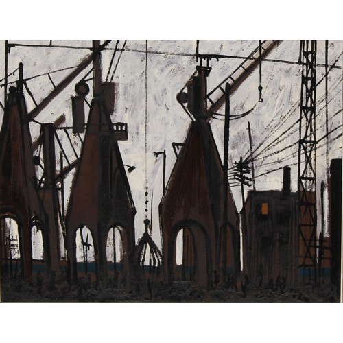 3285 - Michael Lewis (British b.1925)
Cranes
signed and dates 1961, oil on board, 67cm x 86cm