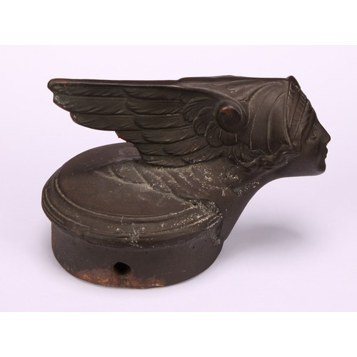 3279 - Automobilia - a 1920s American car mascot or hood ornament, probably a 1928 Buick radiator cap, 7cm ... 