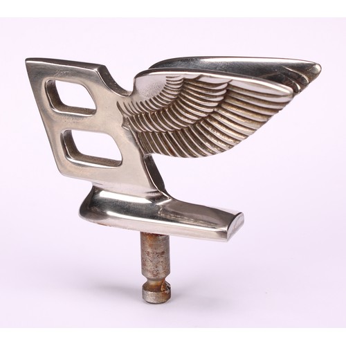 3280 - Automobilia - a Bentley Flying B car mascot or hood ornament, inscribed ® BENTLEY MOTORS LTD, 9cm lo... 