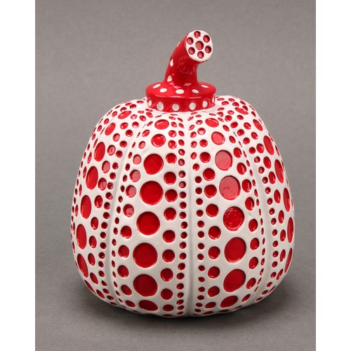 3278 - Yayoi Kusama (b.1929), a pair of painted cast resin multiples, Red & White Pumpkin and Yellow Pumpki... 