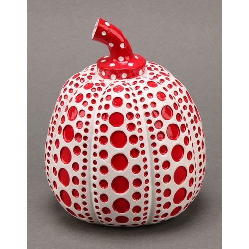 3278 - Yayoi Kusama (b.1929), a pair of painted cast resin multiples, Red & White Pumpkin and Yellow Pumpki... 