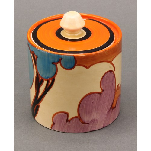 3085 - Clarice Cliff Fantasque Bizarre Autumn pattern three division toast rack printed marks, 7.4cm x 15.5... 