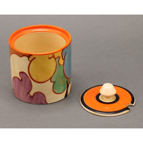 3085 - Clarice Cliff Fantasque Bizarre Autumn pattern three division toast rack printed marks, 7.4cm x 15.5... 