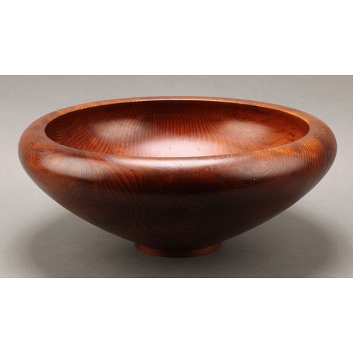 3396 - Cecil Colyer (d.1994) - a large turned treen table centre bowl, signed, 37cm diam

Note: After warti... 