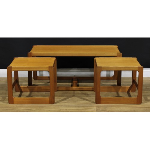 3357 - Mid-century Design - a teak nested coffee table, by A.H. McIntosh & Co., Ltd., Kirkcaldy, Scotland, ... 