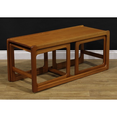 3357 - Mid-century Design - a teak nested coffee table, by A.H. McIntosh & Co., Ltd., Kirkcaldy, Scotland, ... 