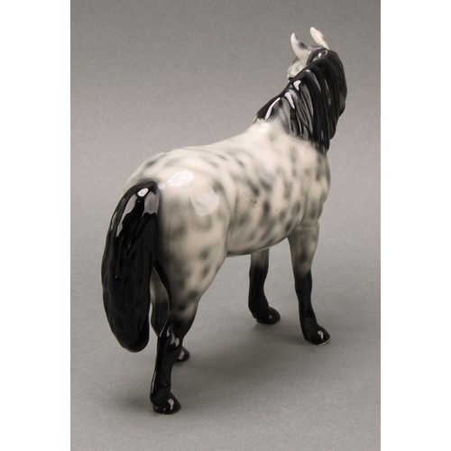 3078 - A Royal Doulton model of an Appaloosa horse, 20cm, printed mark; a Beswick skewbald Pinto pony, 17cm... 